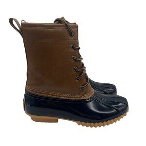 Totes Duck Boots Womens 6 Winter Ariel Tan Blue Brown Waterproof NEW W/O TAG